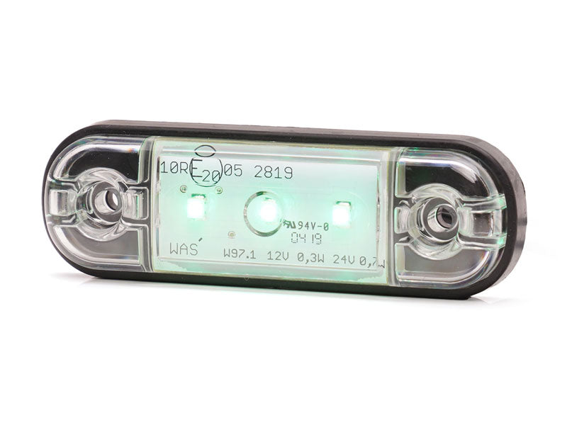 LED-ÄÄRIVALO VIHREÄ 12/24V 84X24MM