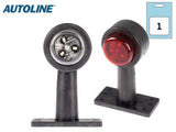 AUTOLINE LED ÄÄRIVALO PUN/VAL. KUMIVARSI 12-24V