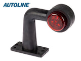 AUTOLINE LED ÄÄRIVALOPARI PUN/VAL. L-KUMIVARSI 12-24V