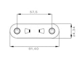 LED-ÄÄRIVALO POSIPOINT II PUN. 12/24V 81X24MM