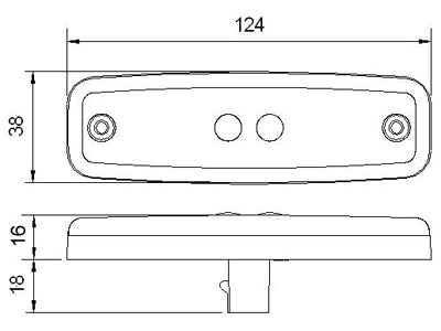LED-ÄÄRIVALO PUNAINEN PISTOKKEELLA 12/24V