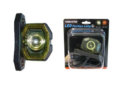 LED-ÄÄRIVALO KUMIVARSI 24V KORK.56MM KELT.