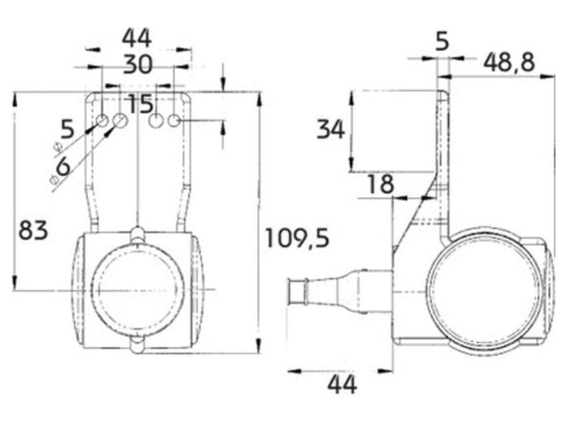 LED-ÄÄRIVALO KUMIVARSI 12-24V RIIPPU F
