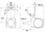 LED-ÄÄRIVALO KUMIVARSI 12-24V RIIPPU F