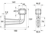 LED-ÄÄRIVALO KUMIVARSI 12-24V 90AST.KELT. R10