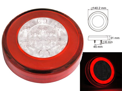 LED-TAKAVALO "NEON EFFECT" 12/24V Ø140MM
