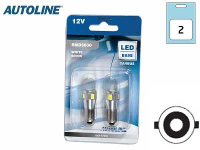 LED-POLTTIMOPARI 12V BA9S 3W CANBUS 12913 12929 #