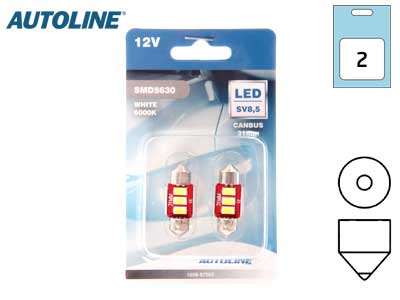 LED-POLTTIMOPARI 12V SV8,5  2,4W 31MM CANBUS 12860 #