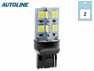 LED-POLTTIMOPARI 12V W21W T20  4,34W CANBUS VALKOINEN #
