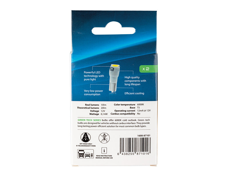 LED-POLTTIMOPARI T5 6000K AUTOLINE GREEN TECH