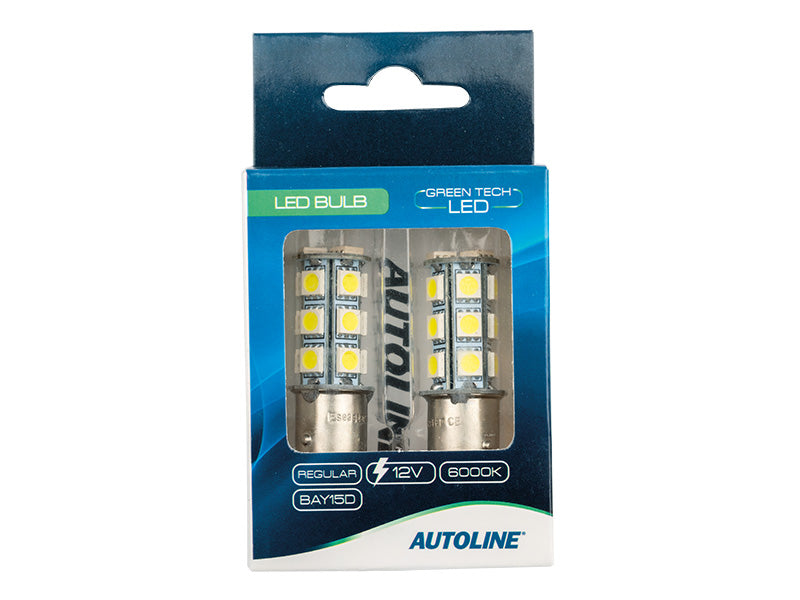 LED-POLTTIMOPARI BAY15D 6000K AUTOLINE GREEN TECH 21/5W