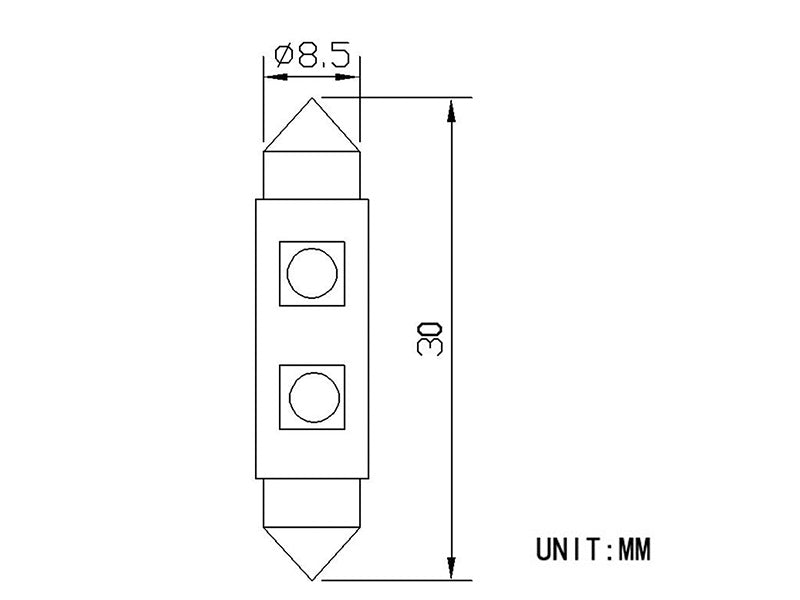 LED-POLTTIMOPARI SV8,5 30MM 6000K AUTOLINE GREEN TECH