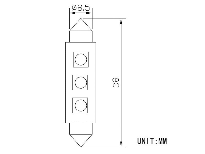LED-POLTTIMOPARI SV8,5 38MM 6000K AUTOLINE GREEN TECH