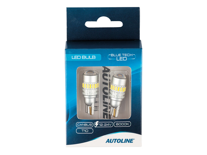 LED-POLTTIMOPARI T10 6000K CAN AUTOLINE BLUE TECH