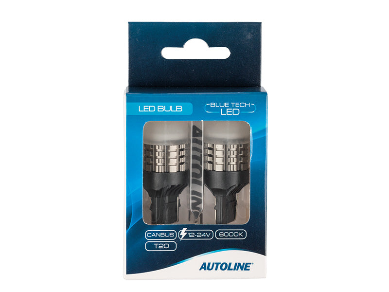LED-POLTTIMOPARI T20 6000K CAN AUTOLINE BLUE TECH 21W