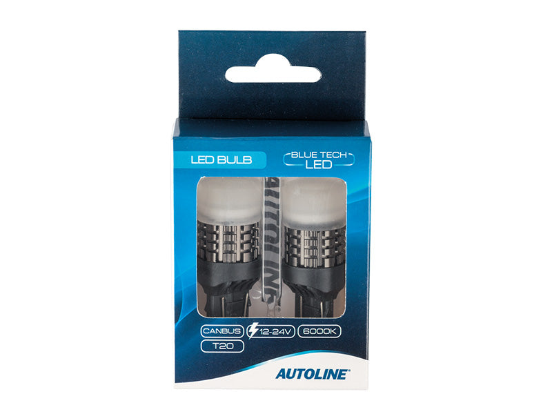 LED-POLTTIMOPARI T20 6000K CAN AUTOLINE BLUE TECH 21/5W