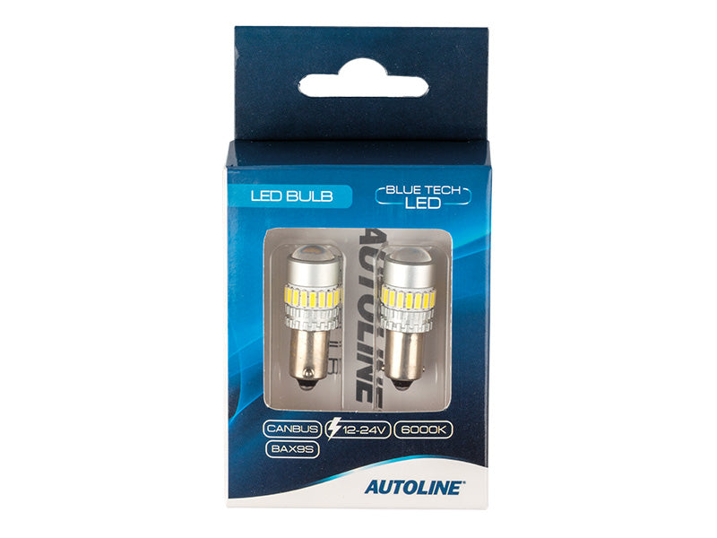 LED-POLTTIMOPARI BAX9S 6000K POWER CAN AUTOLINE BLUE TECH