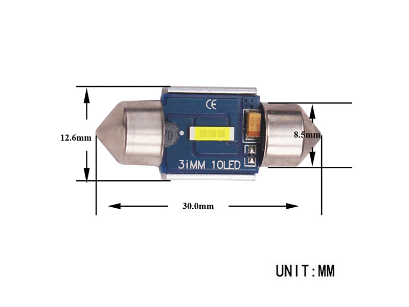 LED-POLTTIMOPARI SV8,5 30MM 6000K CAN AUTOLINE BLUE TECH