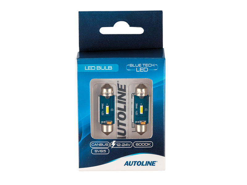 LED-POLTTIMOPARI SV8,5 38MM 6000K CAN AUTOLINE BLUE TECH