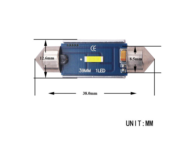 LED-POLTTIMOPARI SV8,5 38MM 6000K CAN AUTOLINE BLUE TECH