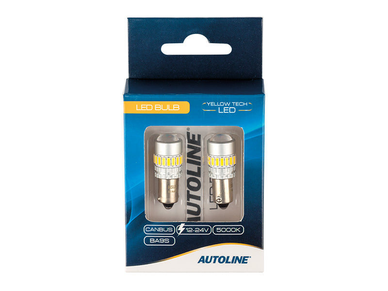 LED-POLTTIMOPARI BA9S 5000K CAN AUTOLINE YELLOW TECH