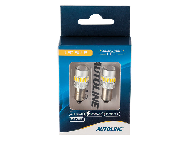 LED-POLTTIMOPARI BAX9S 5000K CAN AUTOLINE YELLOW TECH