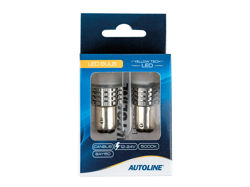 LED-POLTTIMOPARI BAY15D 5000K CAN AUTOLINE YELLOW TECH 21/5W