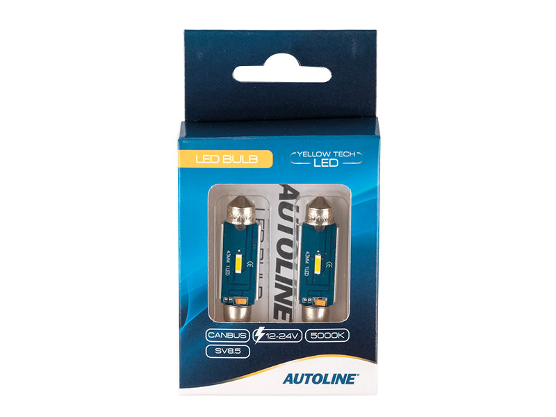 LED-POLTTIMOPARI SV8,5 43MM 5000K CAN AUTOLINE YELLOW TECH