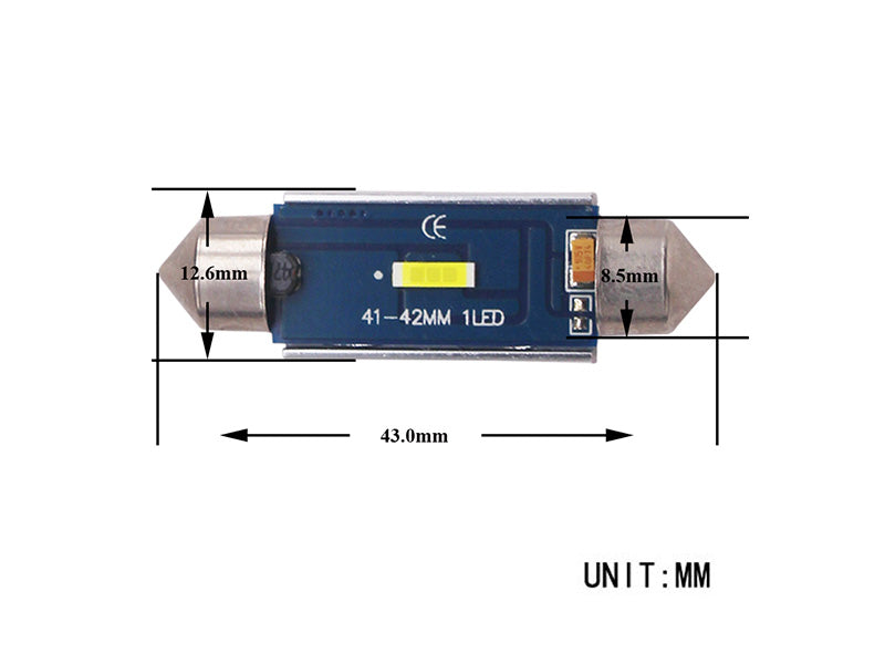 LED-POLTTIMOPARI SV8,5 43MM 5000K CAN AUTOLINE YELLOW TECH