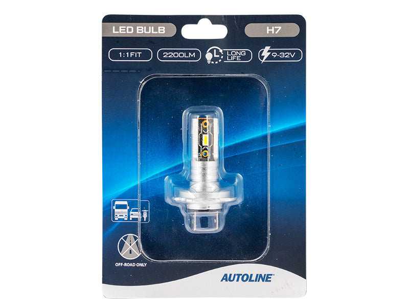 AUTOLINE 1:1 LED-POLTTIMO H7 9-32V 2200LM