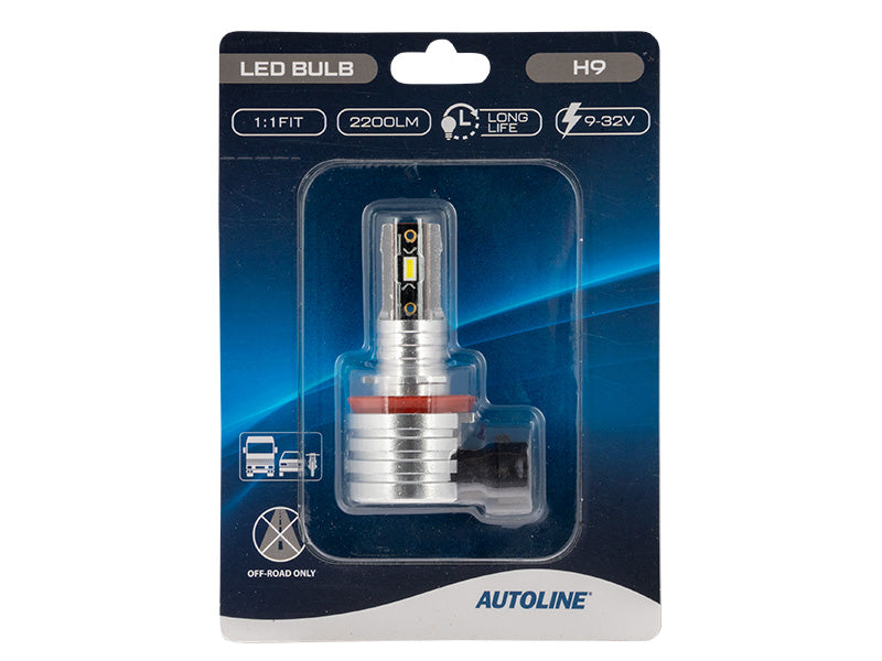 AUTOLINE 1:1 LED-POLTTIMO H9 9-32V 2200LM