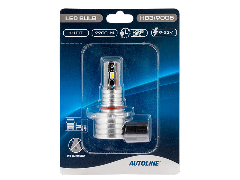 AUTOLINE 1:1 LED-POLTTIMO HB3/9005 9-32V 2200LM