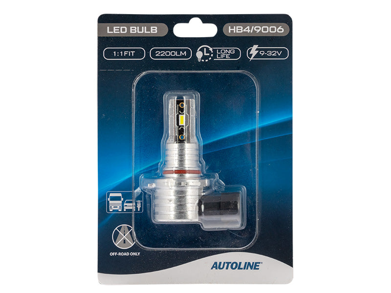 AUTOLINE 1:1 LED-POLTTIMO HB4/9006 9-32V 2200LM