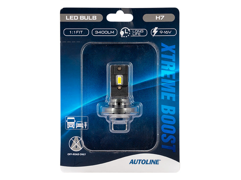 AUTOLINE 1:1 XTREME BOOST LED-POLTTIMO H7 9-16V 3400LM