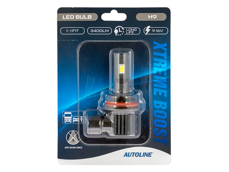 AUTOLINE 1:1 XTREME BOOST LED-POLTTIMO H9 9-16V 3400LM