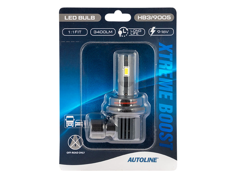 AUTOLINE 1:1 XTREME BOOST LED-POLTTIMO HB3/9005 9-16V 3400LM