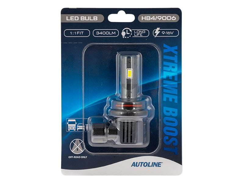 AUTOLINE 1:1 XTREME BOOST LED-POLTTIMO HB4/9006 9-16V 3400LM