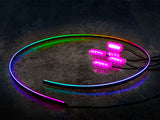 LED RGB SISÄVALOSARJA USB 4XJALKATILAVALO+110CM VALONAUHA