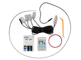 LED RGB SISÄVALOSARJA USB 4XJALKATILAVALO+110CM VALONAUHA