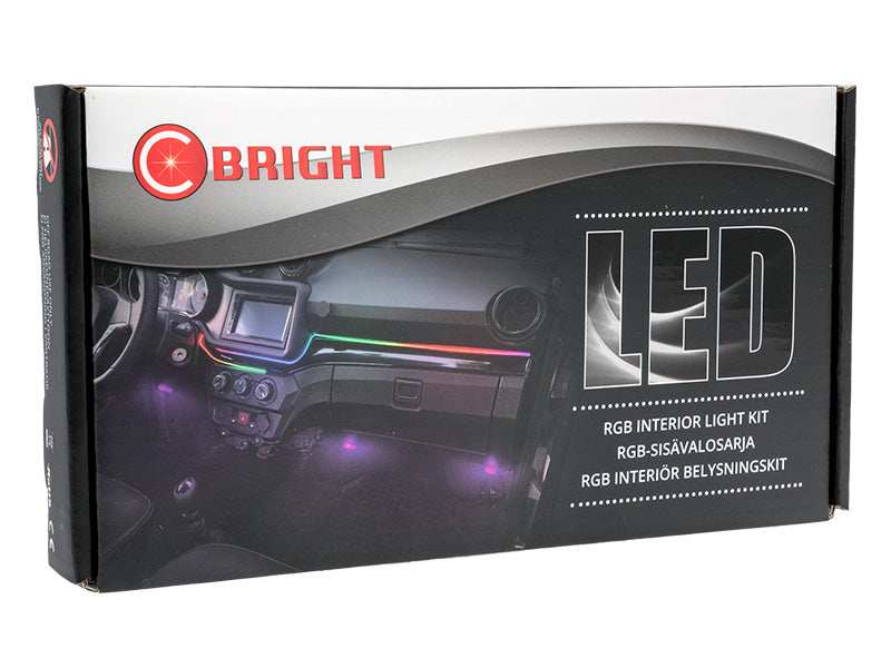 LED RGB SISÄVALOSARJA USB 4XJALKATILAVALO+110CM VALONAUHA