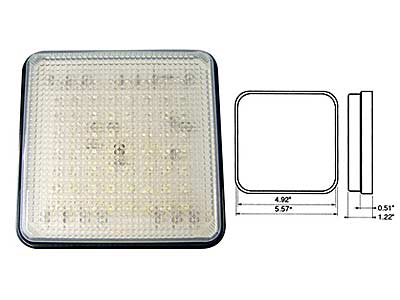 LED TAKAVALO 10-30V VALK 125X125MM (PAKKI) #