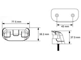 LED REKISTERIVALO 12/24V 77,5X37,5X38,2MM