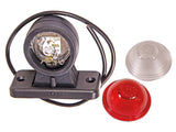 LED-ÄÄRIVALO KUMIVARSI 10-30V LYHYT PUN/VALK