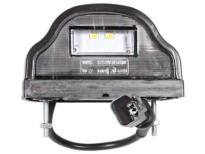LED-REKISTERIVALO 12/24V ISO MUSTA DEUTSCH PISTOKE