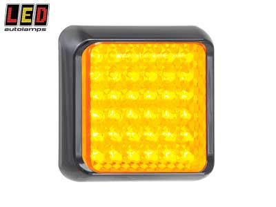 LED-VALAISIN, VILKKU 12/24V 100X100X28MM MUSTA KEHYS