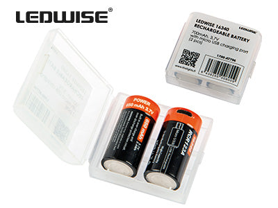 AKKU 16340 2 KPL 700MAH 3,7V MICRO USB LATAUSPORTILLA