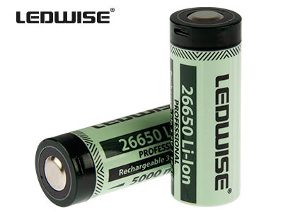 LEDWISE AKKUPARI / 2X 26650 5000MAH 18,5WH