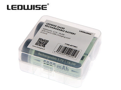 LEDWISE AKKUPARI / 2X 26650 5000MAH 18,5WH
