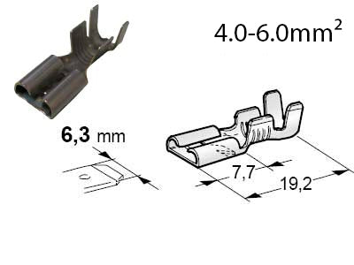 LIITIN 6,3 N. AMP 4-6MM2 ESIPURISTETTU