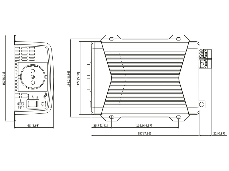 INVERTTERI COTEK SINI 12V 400W